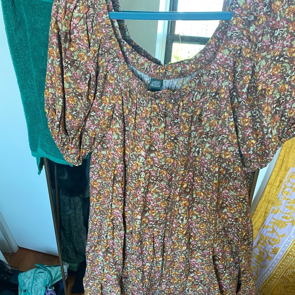 Puff sleeve mini dress